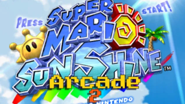 Super Mario Sunshine Arcade 2 title screen